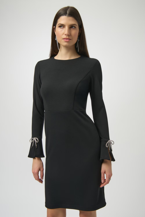 Joseph Ribkoff - Embellished Bodycon Dress - Black