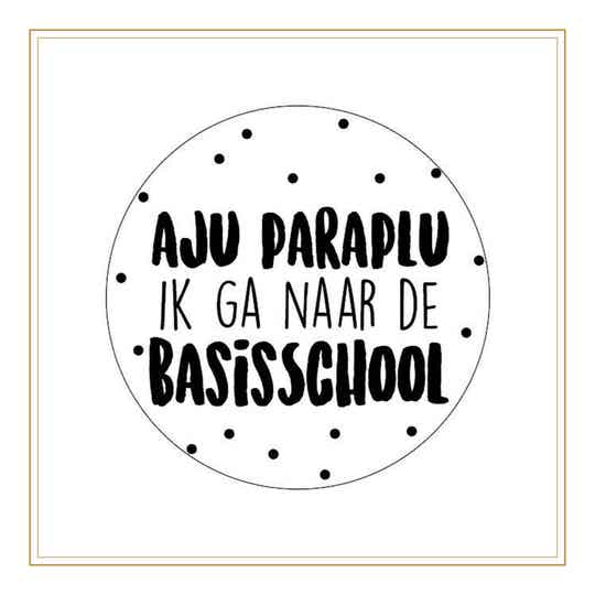 Aju paraplu ik ga naar de basisschool - sticker set 10 stuks