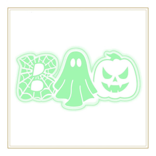 Boo glow in the dark strijkapplicatie
