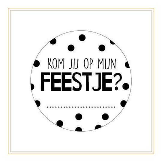 kom jij op mijn feestje? - sticker set 10 stuks
