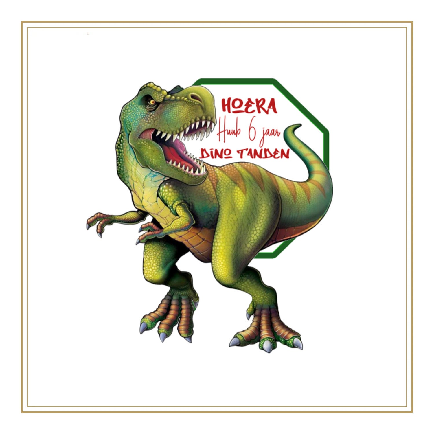 Dino tanden traktatie stickers