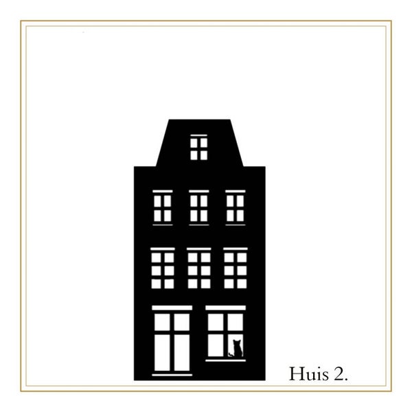 Herbruikbare raamsticker huis 2.