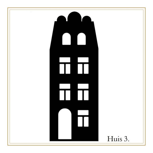 Herbruikbare raamsticker huis 3.