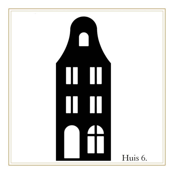 Herbruikbare raamsticker huis 6.