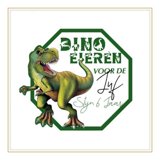 Dino eieren voor de juf/meester sticker