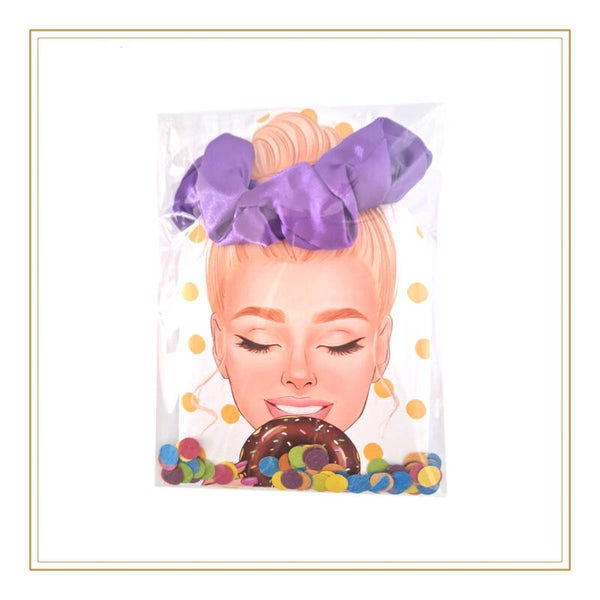 Kaart met Scrunchie met led lichtjes