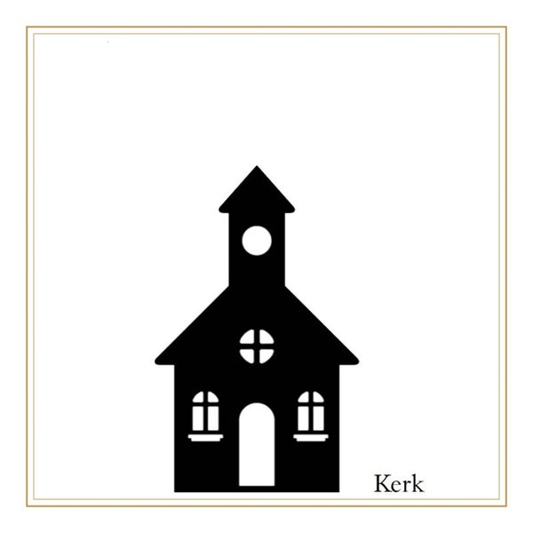 Herbruikbare raamsticker kerk