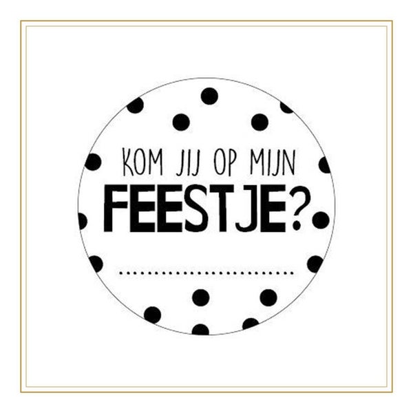 kom jij op mijn feestje? - sticker set 10 stuks
