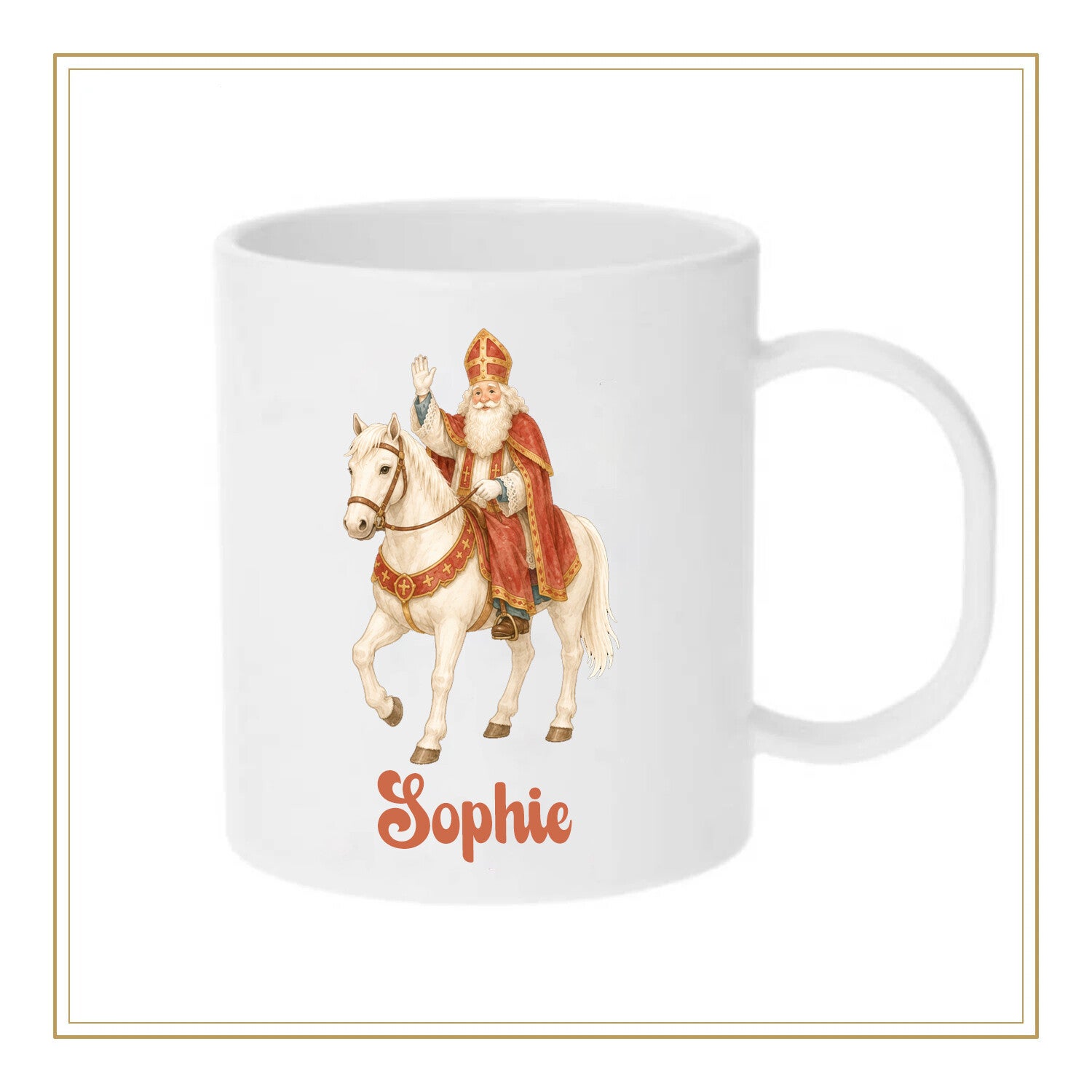 Kunsstof sinterklaas mok