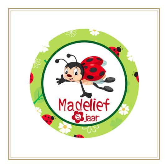 Lieveheersbeestje traktatie stickers