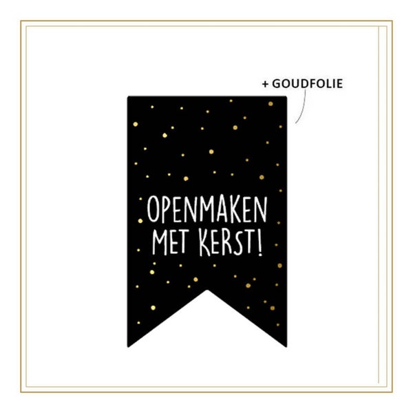 open maken met kerst - sticker set 5 stuks