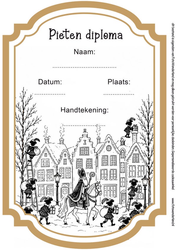 Pieten diploma