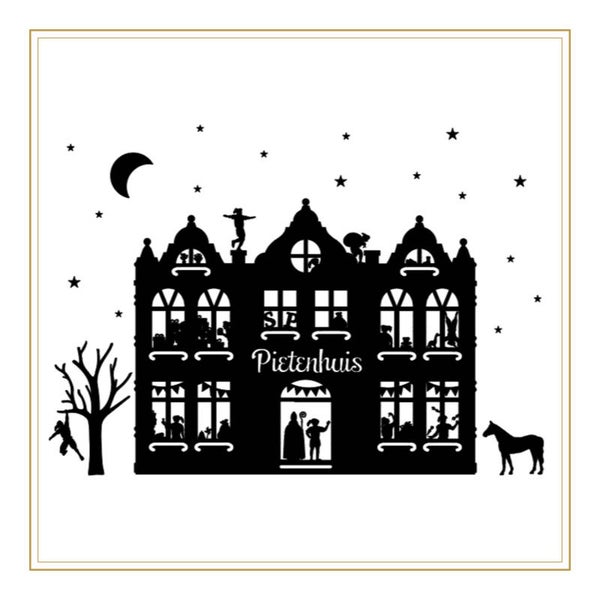 Raamsticker pietenhuis