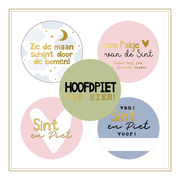 Sinterklaas sticker set 10 stuks