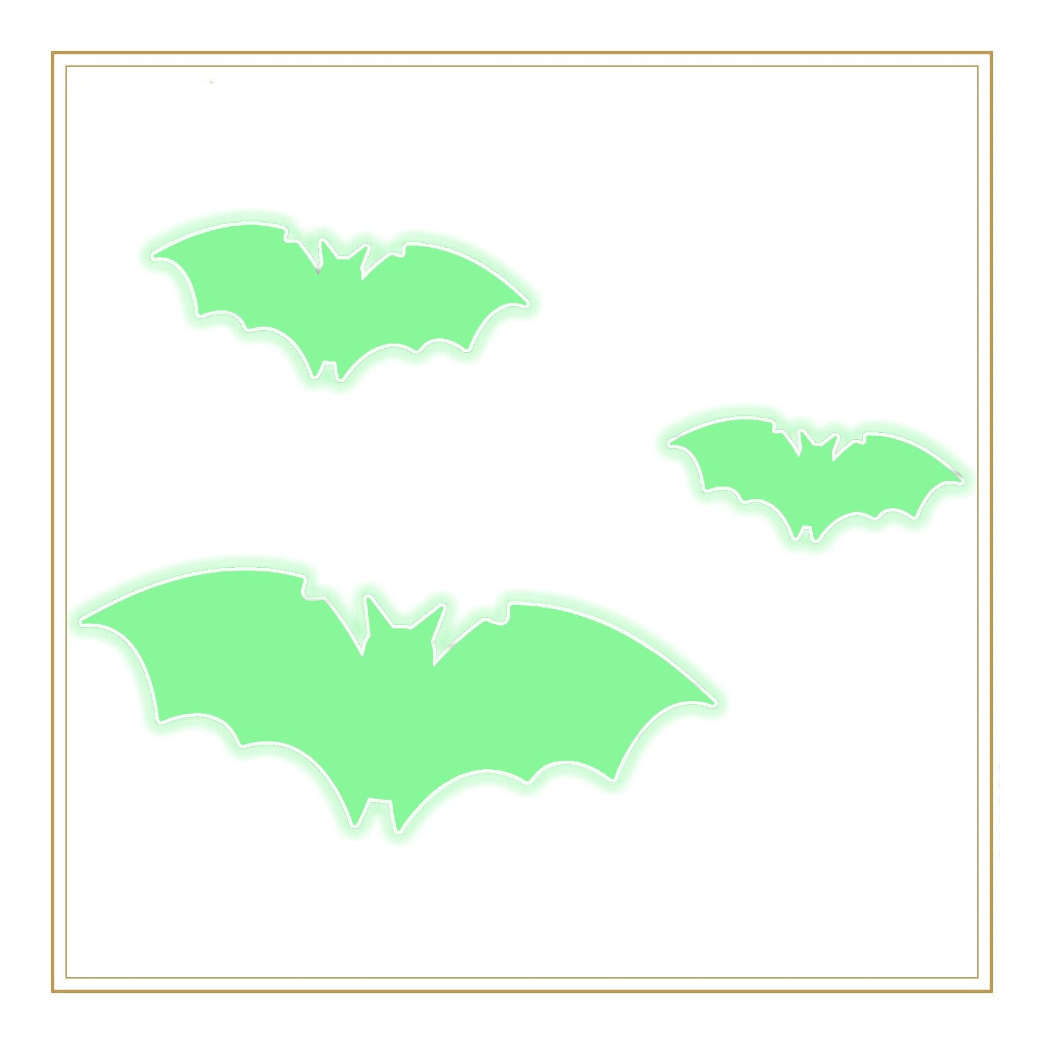 Vleermuizen glow in the dark strijkapplicatie