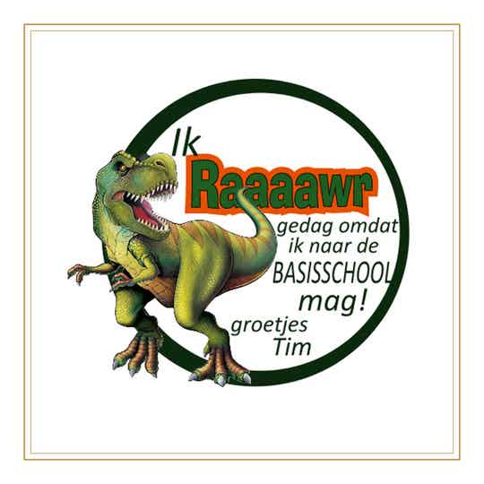 Dino basisschool traktatie stickers