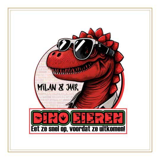 Dino eieren traktatie stickers