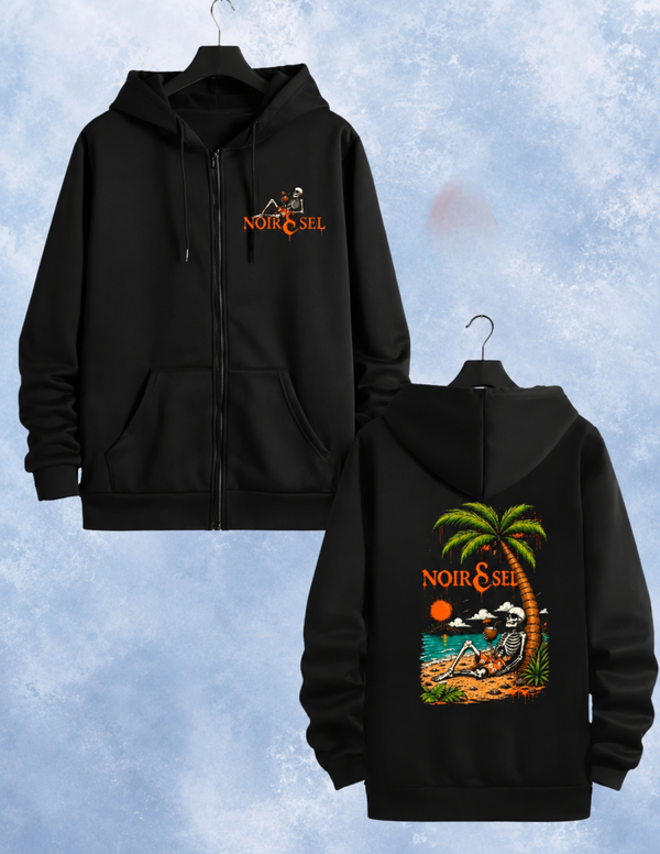 NOIR & SEL Zip-Hoodie – Skull Chiller