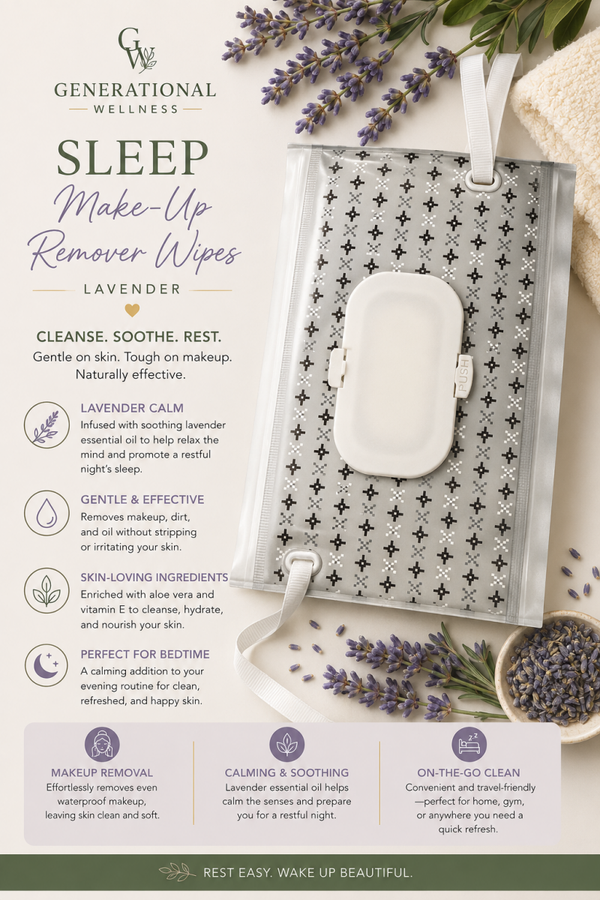 💜 Sleep Time Make-Up Remover Wipes — Lavender