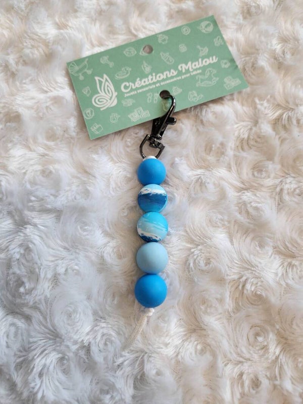 attache zipette/porte clé vague