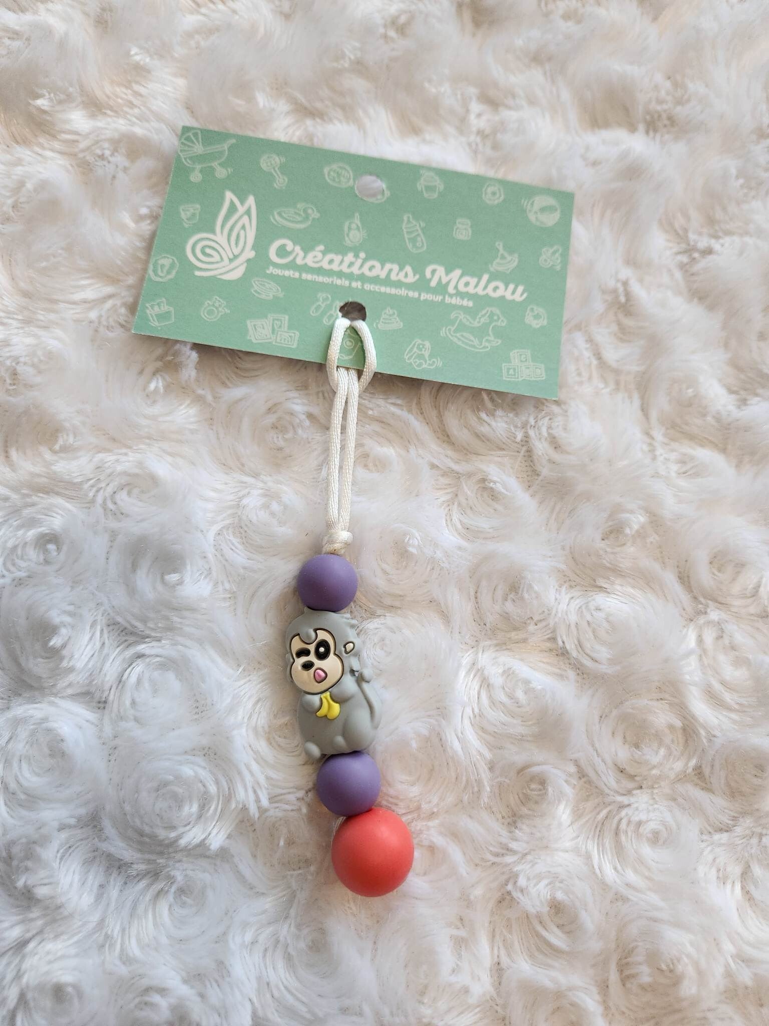 attache zipette/ porte clé singe