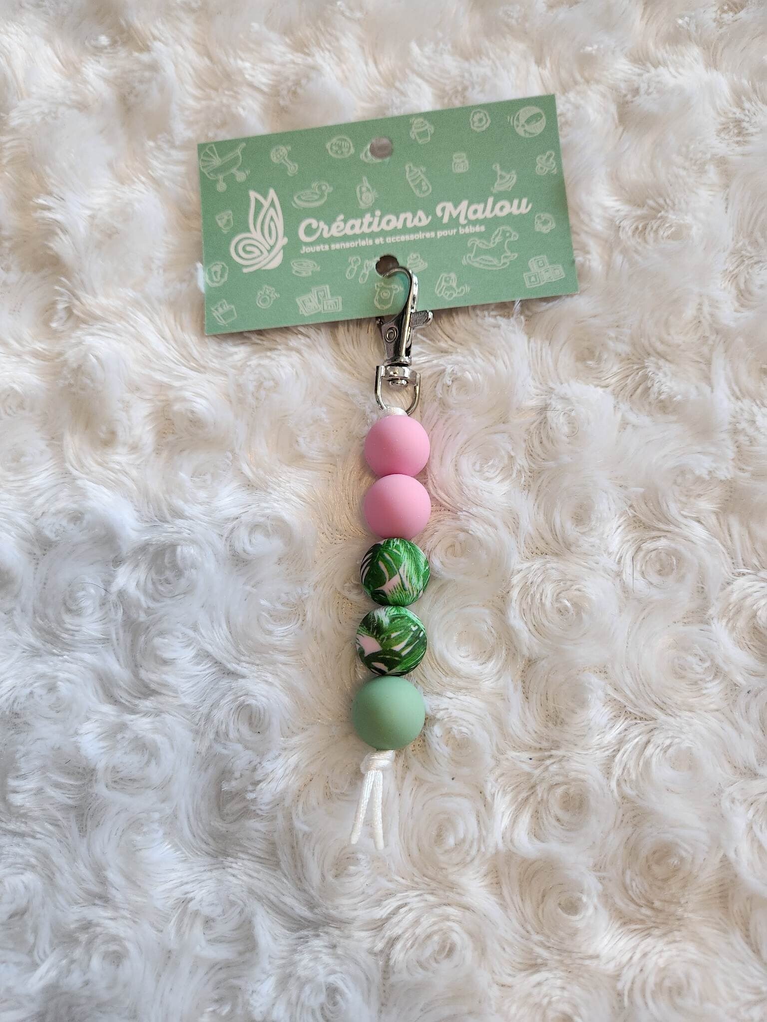 attache zipette/porte clé tropical