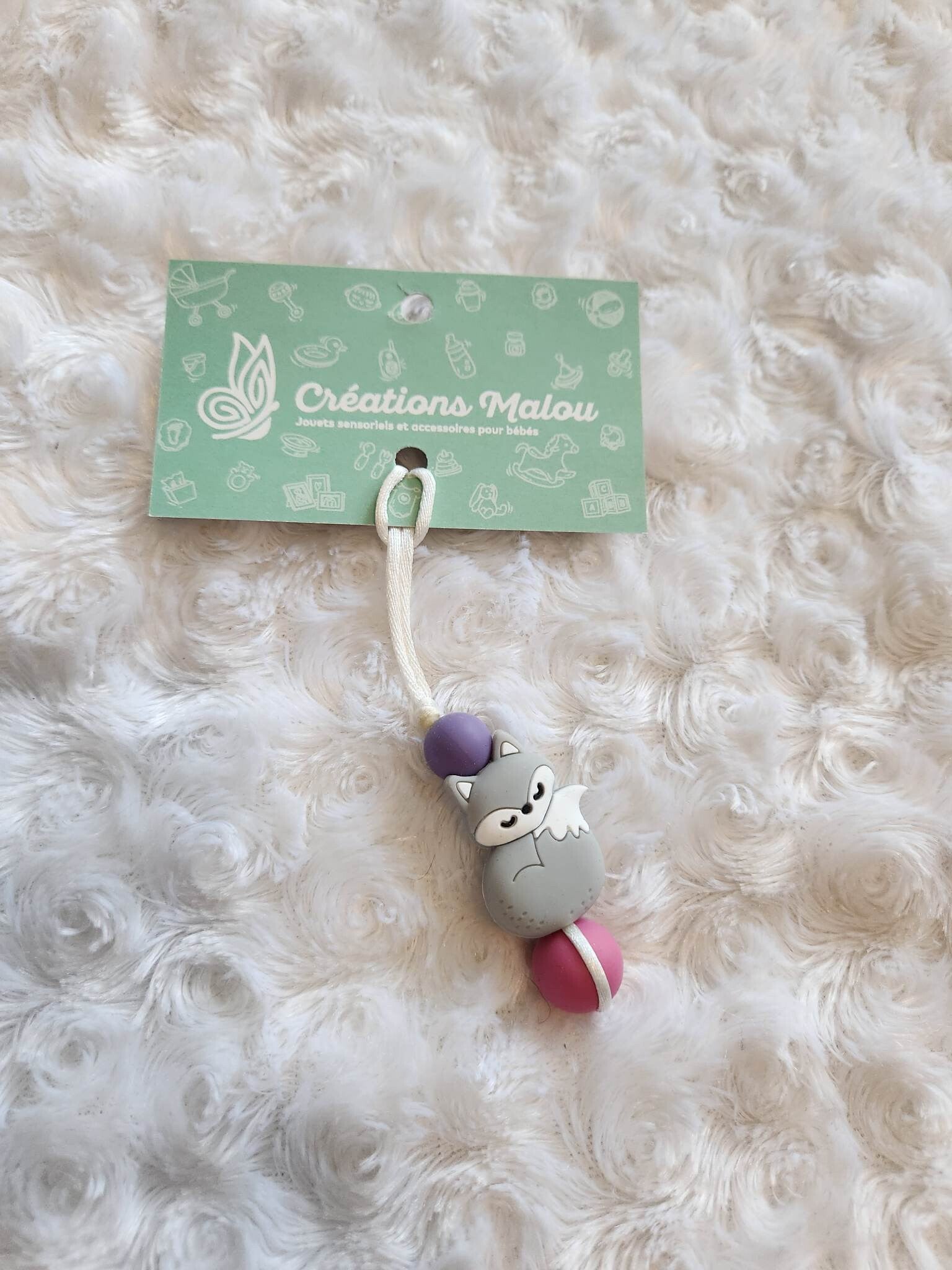 attache zipette/ porte clé renard dodo