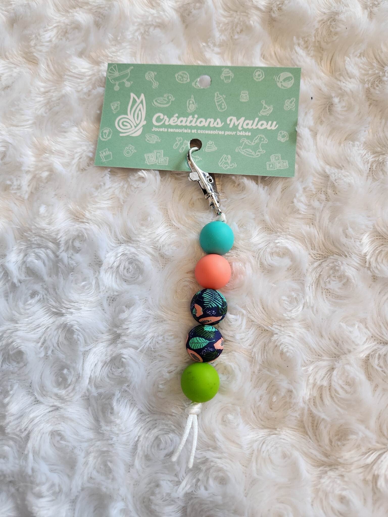 attache zipette/porte clé papaye