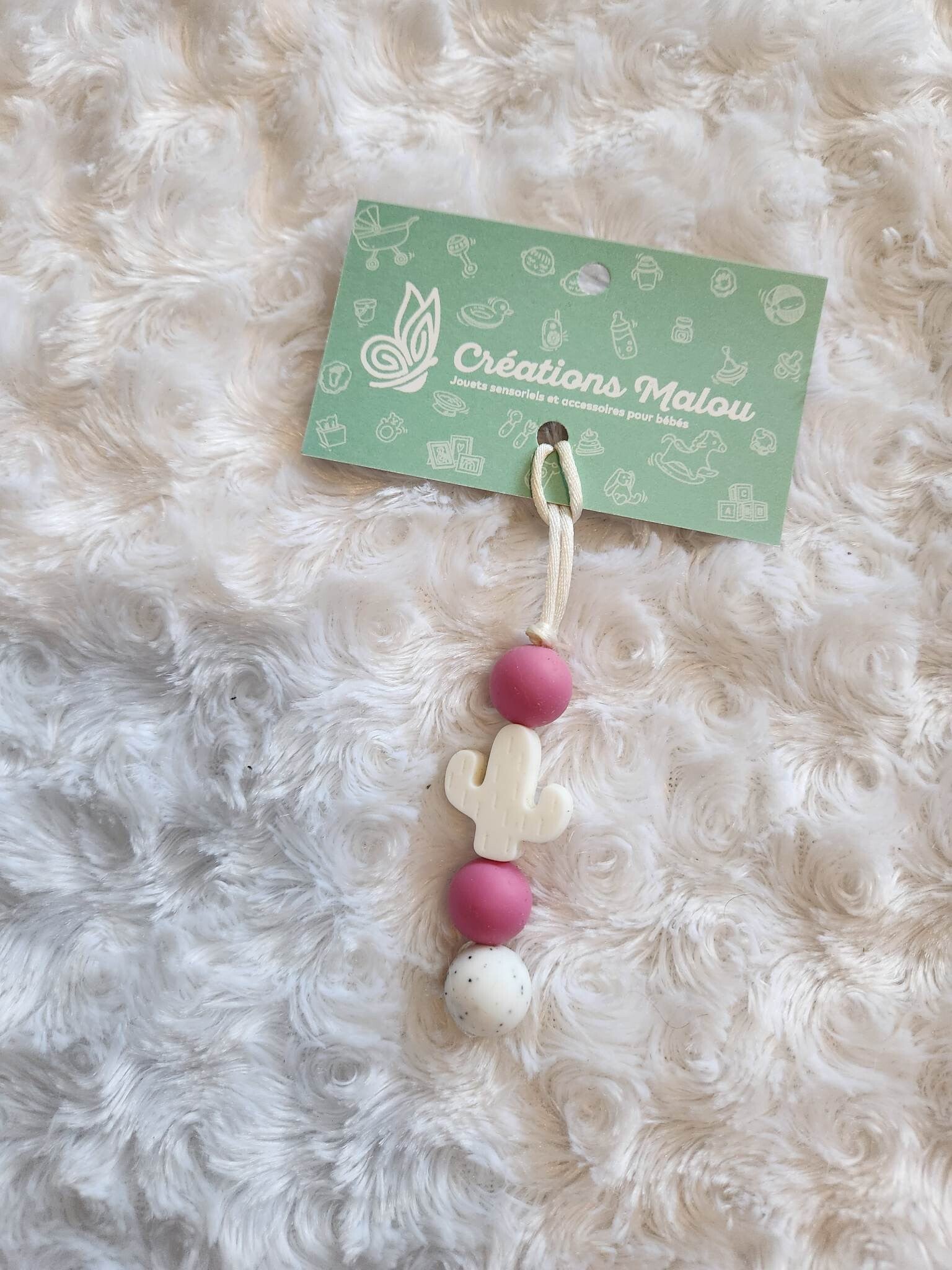 attache zipette/ porte clé cactus