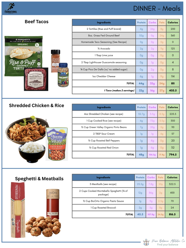 MEMBER Dinner Meals - 1