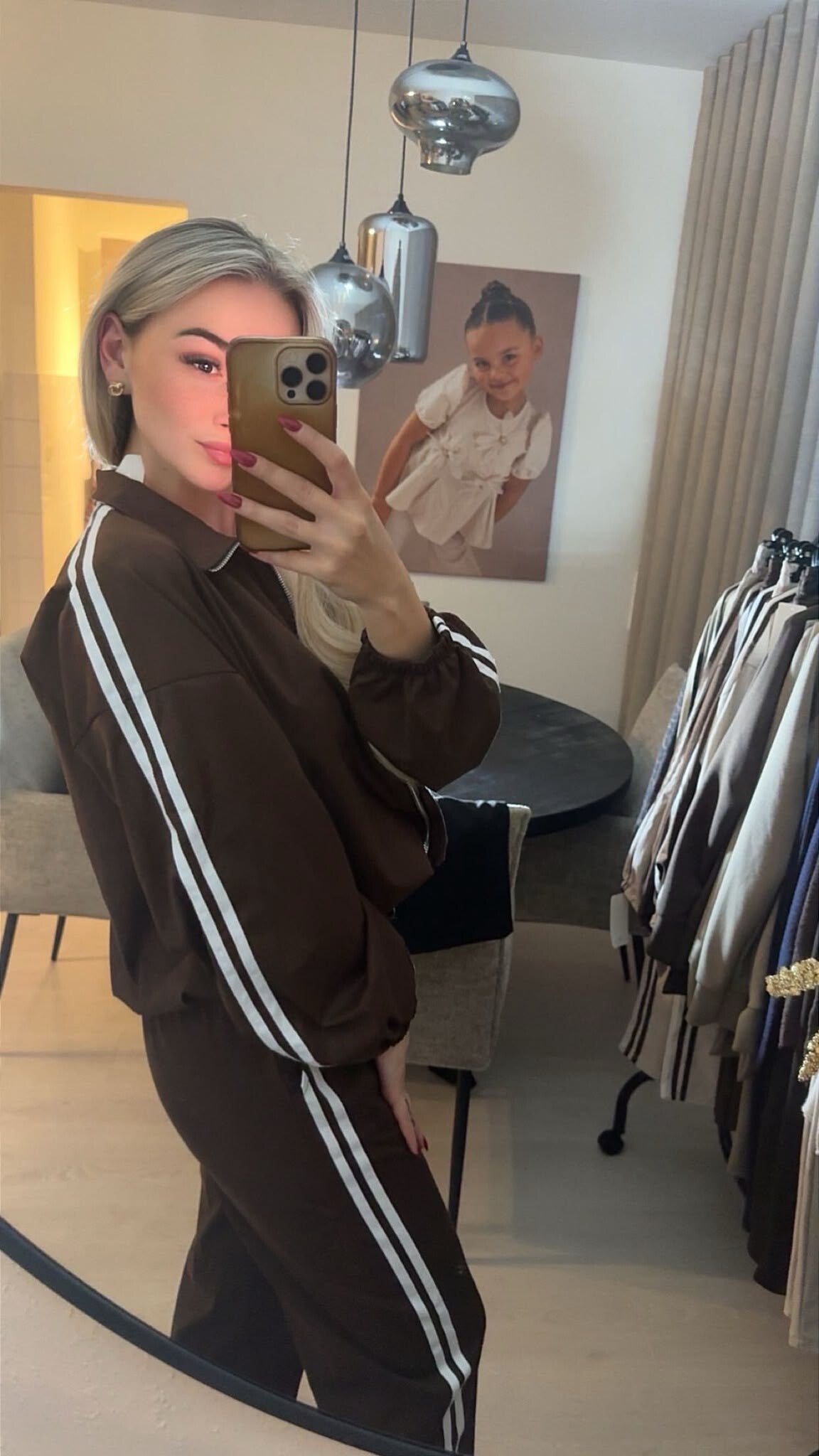 2-delige tracksuit met strepen
