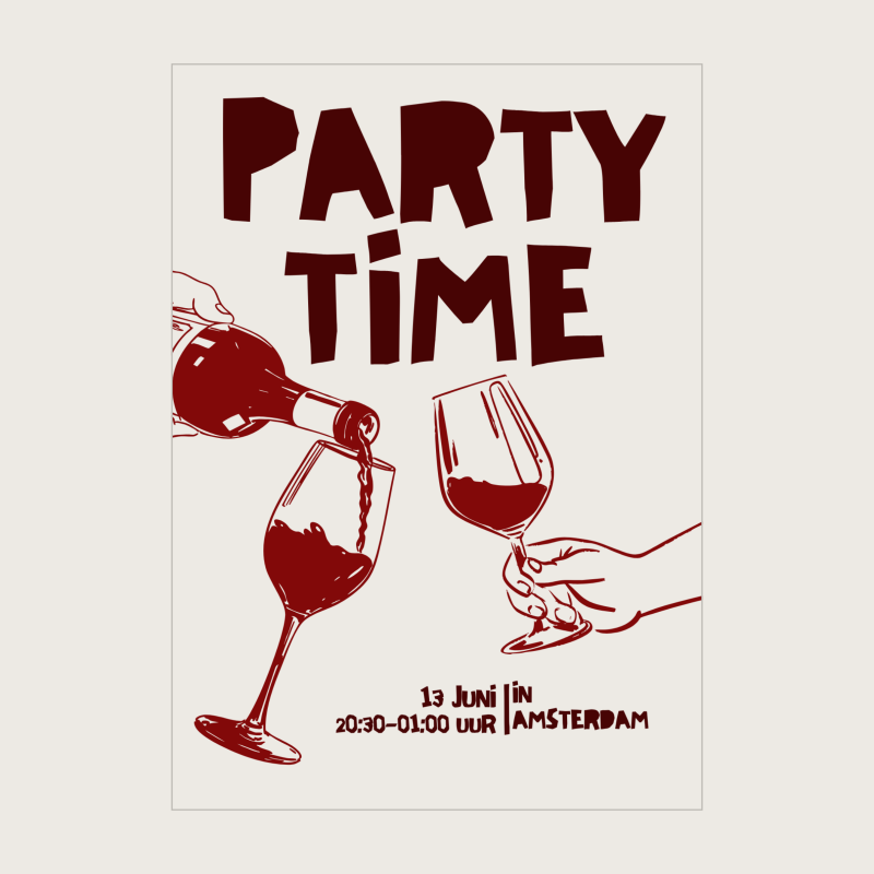 Party Time Uitnodiging