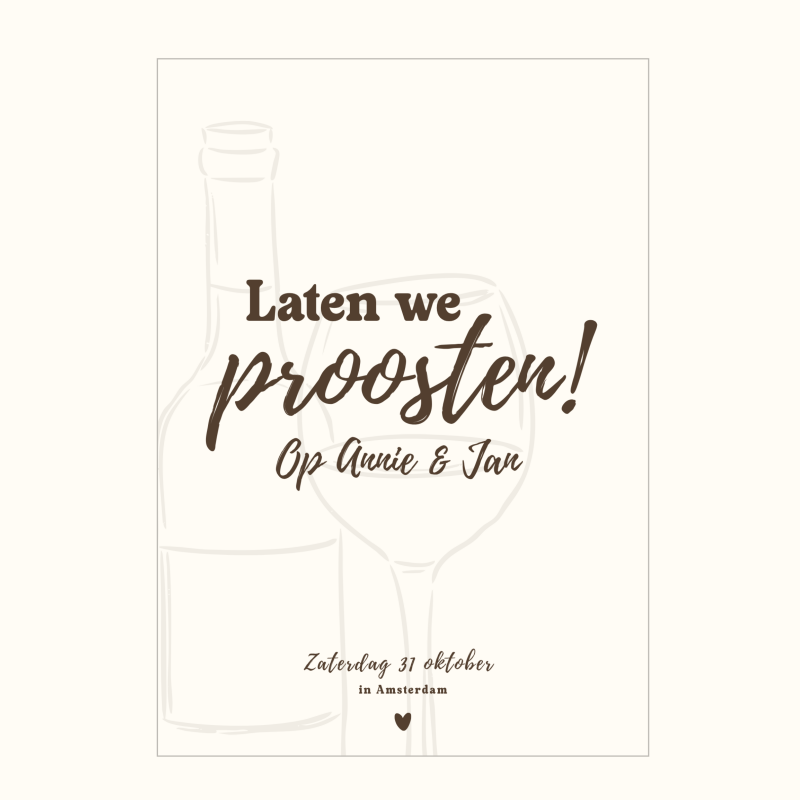 Laten we proosten! Uitnodiging