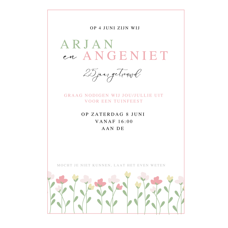 Wedding Anniversary Invitation 