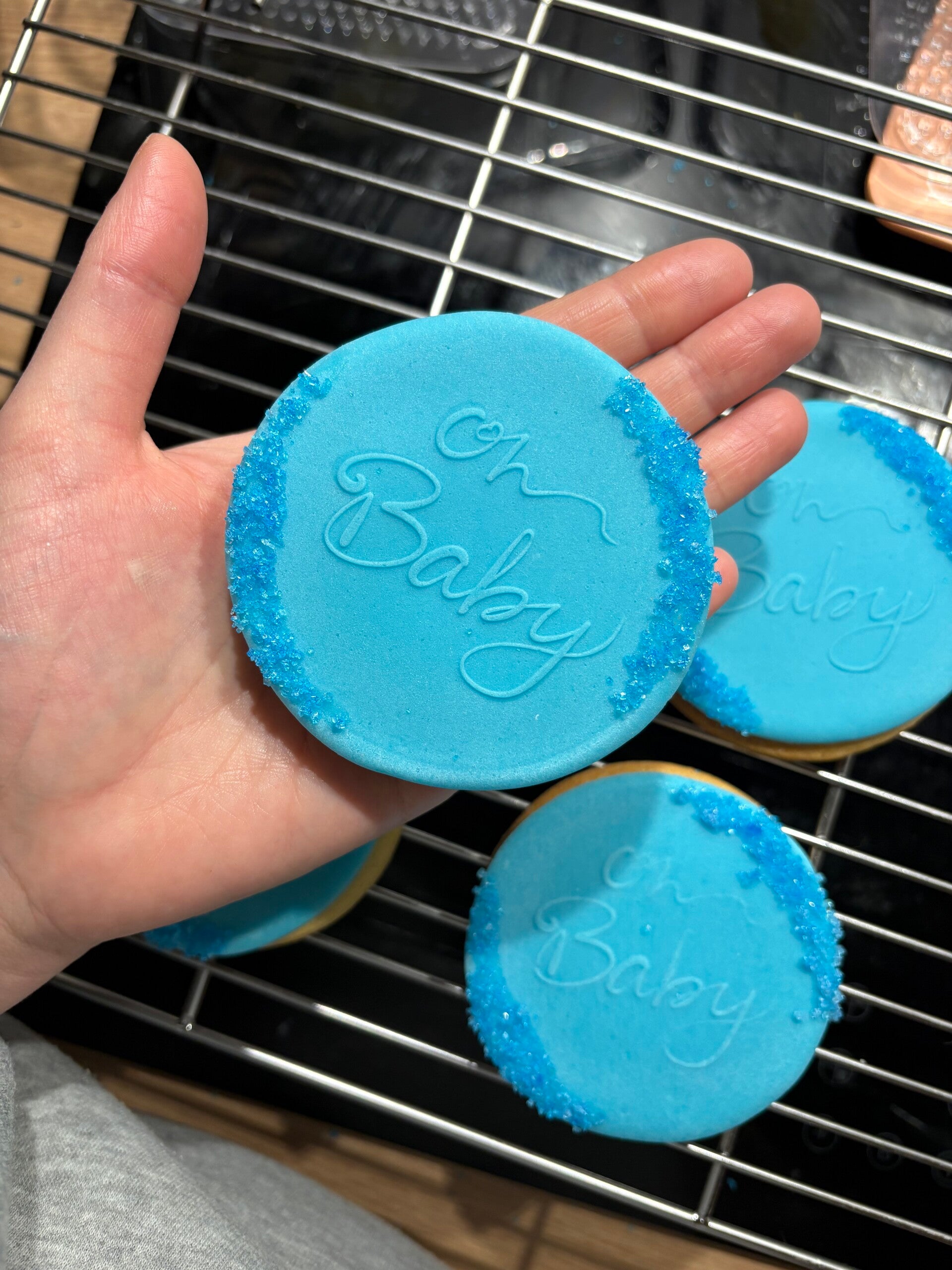 "Oh Baby" koekjes blauw