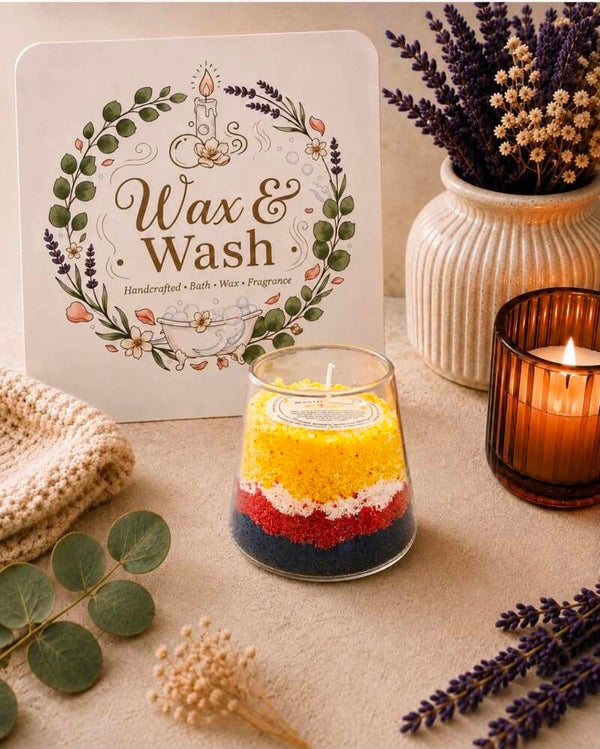 Sand wax candles