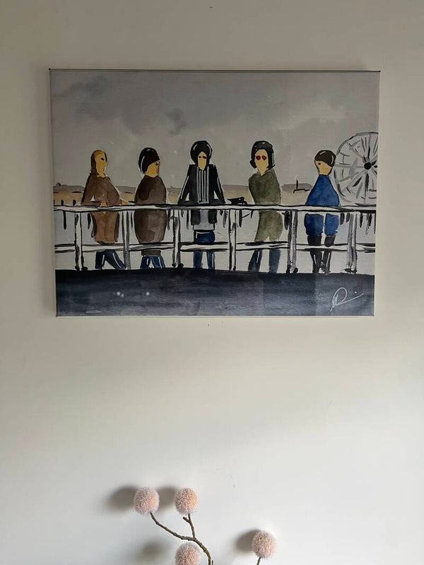 print on canvas. oasis.