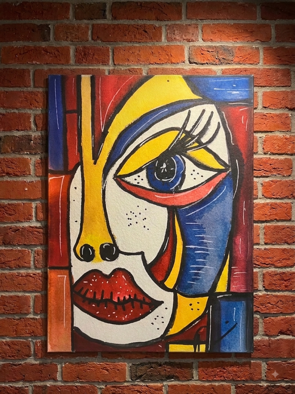 Print on canvas. Portrait.