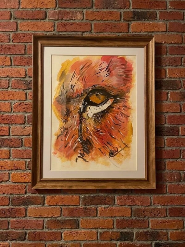 Portrait of a Lion. Acrylic on canvas.