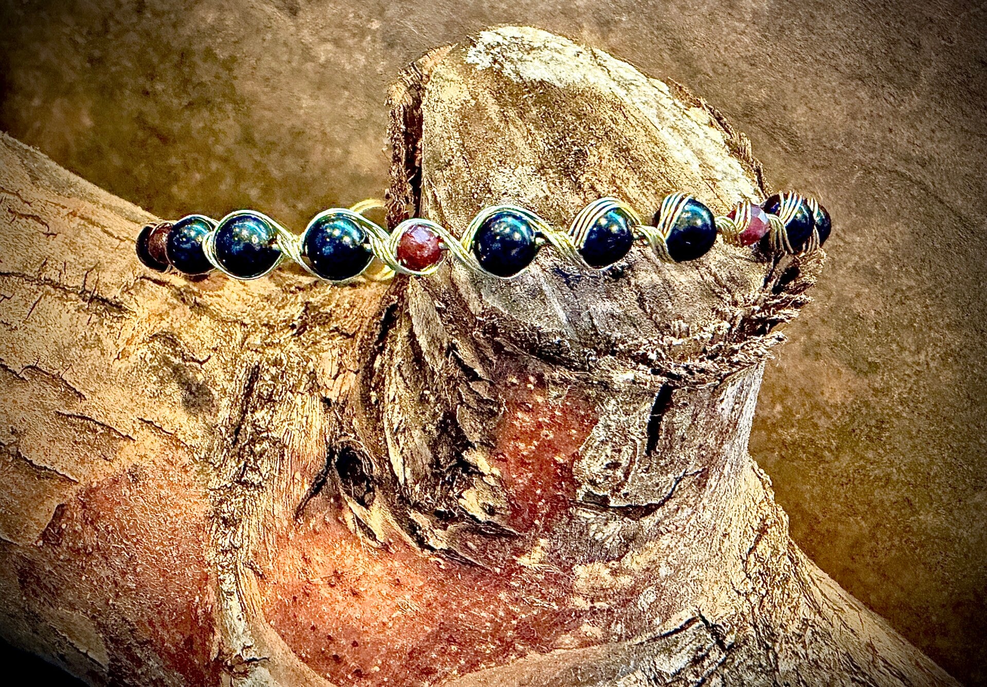 Armband Granat & Turmalin