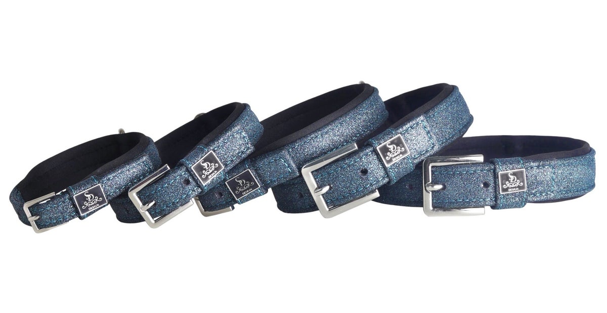 Glitter fabric hondenhalsband