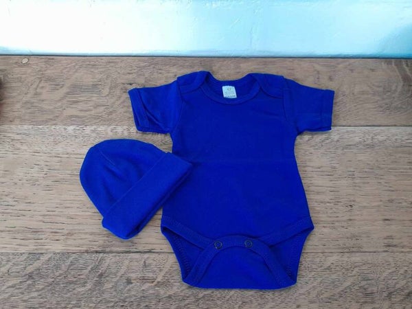 Kraamcadeau romper + muts - blauw