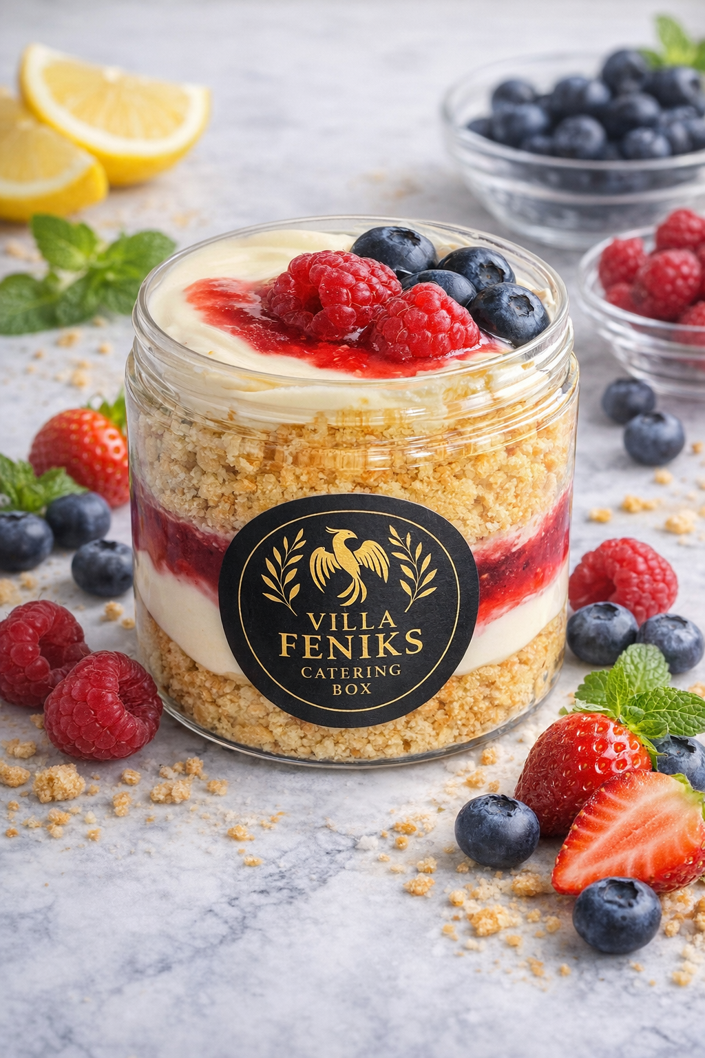 Deser a’la trifle z owocami