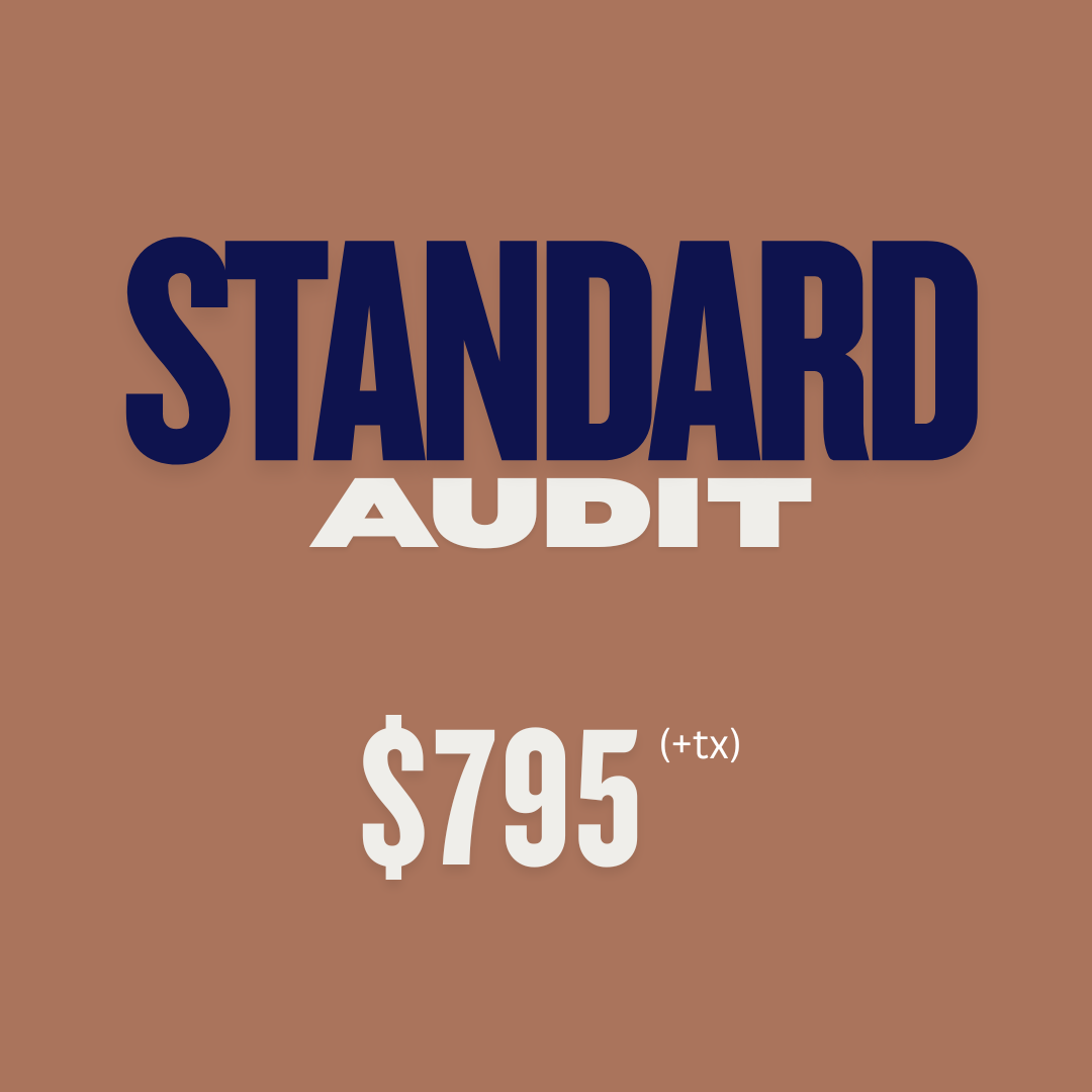 Standard audit $795 (+tx)
