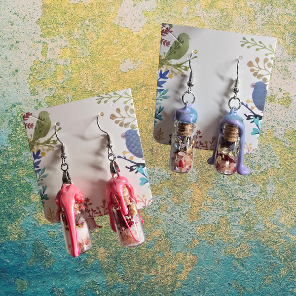 Enchanted Mini Spell Jar Earrings