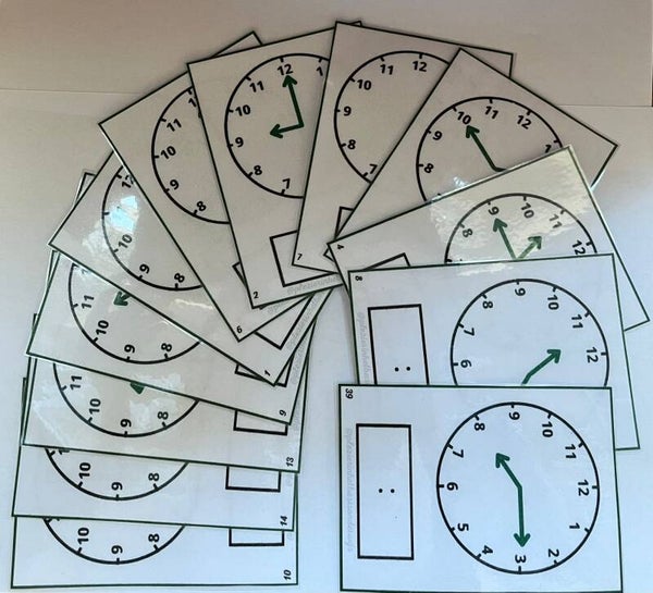 Het klokkijken kaartspel