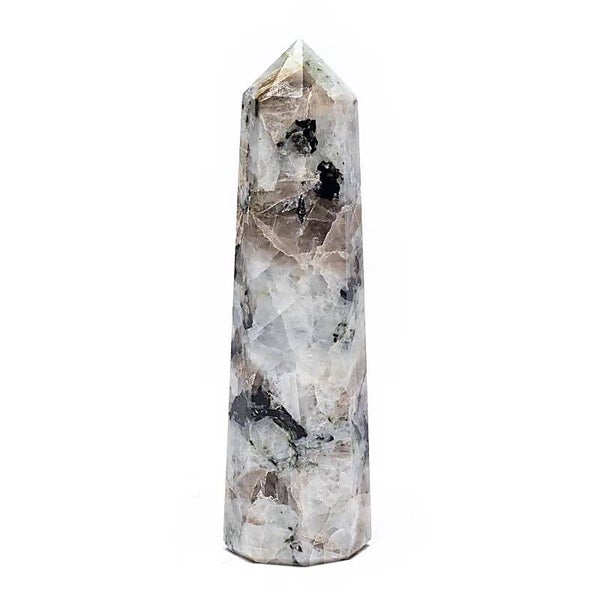 Regenboog maansteen obelisk Afmeting cm ± 7,5 - 10
