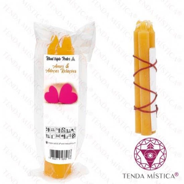 Triple Power Rituele Kaars – Liefde & Relaties