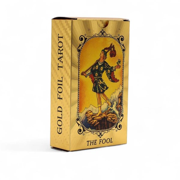 Blauw & Goud Folie Tarot Kaartenset – Alziend Oog – met boekje