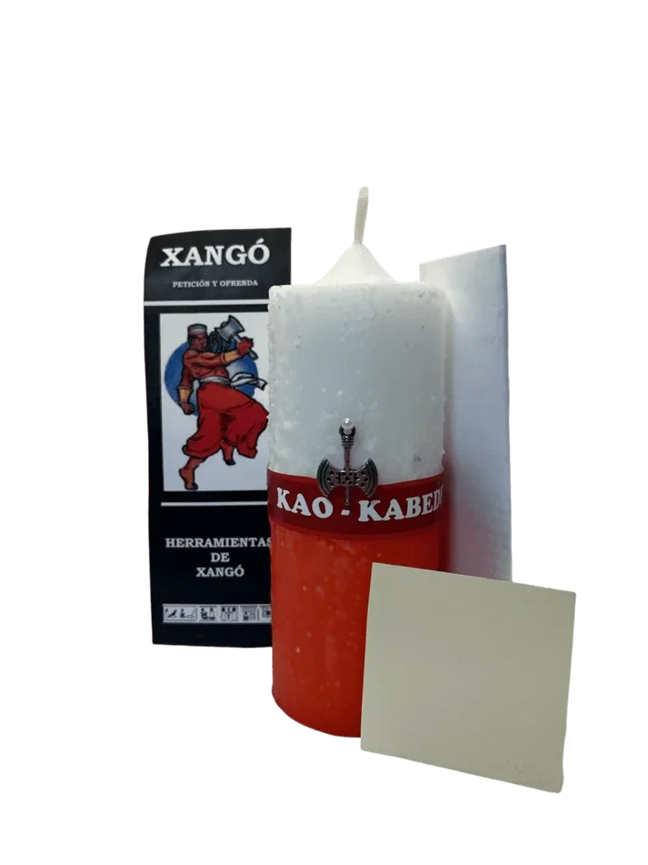 Velón Xangô – Rituele Kaars voor Rechtvaardigheid & Mannelijke Kracht